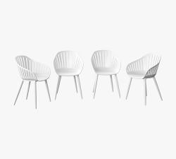 Sinclair Metal Outdoor Dining Chairs, Set of 4