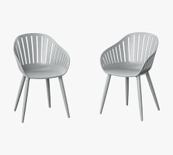 Sinclair Metal Outdoor Dining Chairs - Thumbnail 2