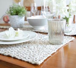 Hand-Braided Mixed Weave Jute Placemats - Set of 4