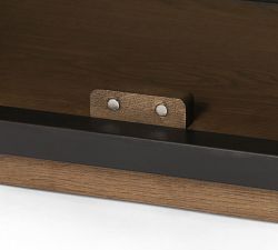 Parquet Reclaimed Wood Open Bookcase with Doors