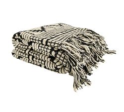 Ginni Diamond Pattern Fringe Throw