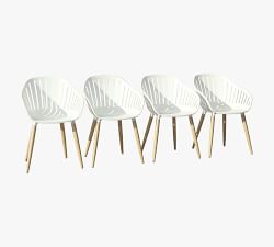 Sinclair Metal Outdoor Dining Chairs, Set of 4