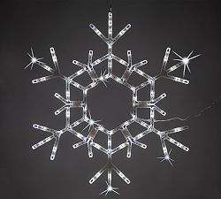 Cool White LED Folding Snowflake With Twinkle Lights
