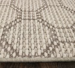 Custom Octagon Printed Wool &amp; Sisal Rug