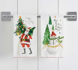 Jolly Santa Hand Towels - Set of 2