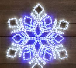 LED Lit Blue &amp; White Snowflake