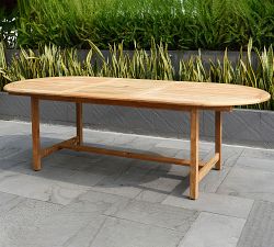 Nassau Teak Oval Outdoor Table with Monza Stackable Dining Armchair Set