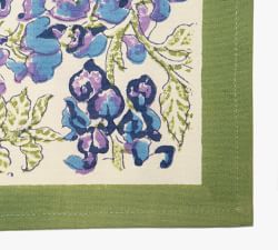 Wisteria Blockprint Cotton Napkins - Set of 6