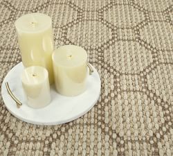 Custom Octagon Printed Wool &amp; Sisal Rug