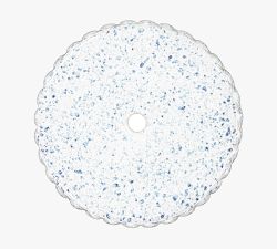 Charles Ceramic Round Outdoor Accent Table (13")