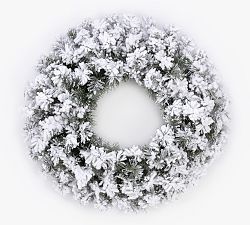 Faux Flocked Blackmore Wreath - 24&quot;