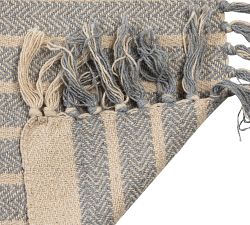 Jessi Striped Fringe Throw