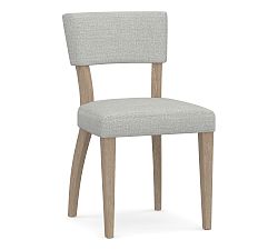 Open Box: Payson Uph Dining Side Chair, Seadrift Leg, Bsktwv Slub Ash