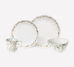 Nutcracker Handcrafted Stoneware Rim 16 -Piece Dinnerware Set