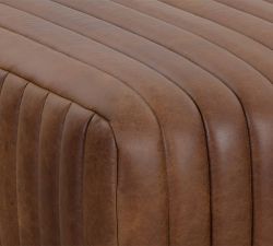 Oakdale Square Leather Ottoman