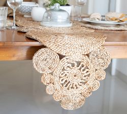 Circular Hand-Braided Jute Table Runner