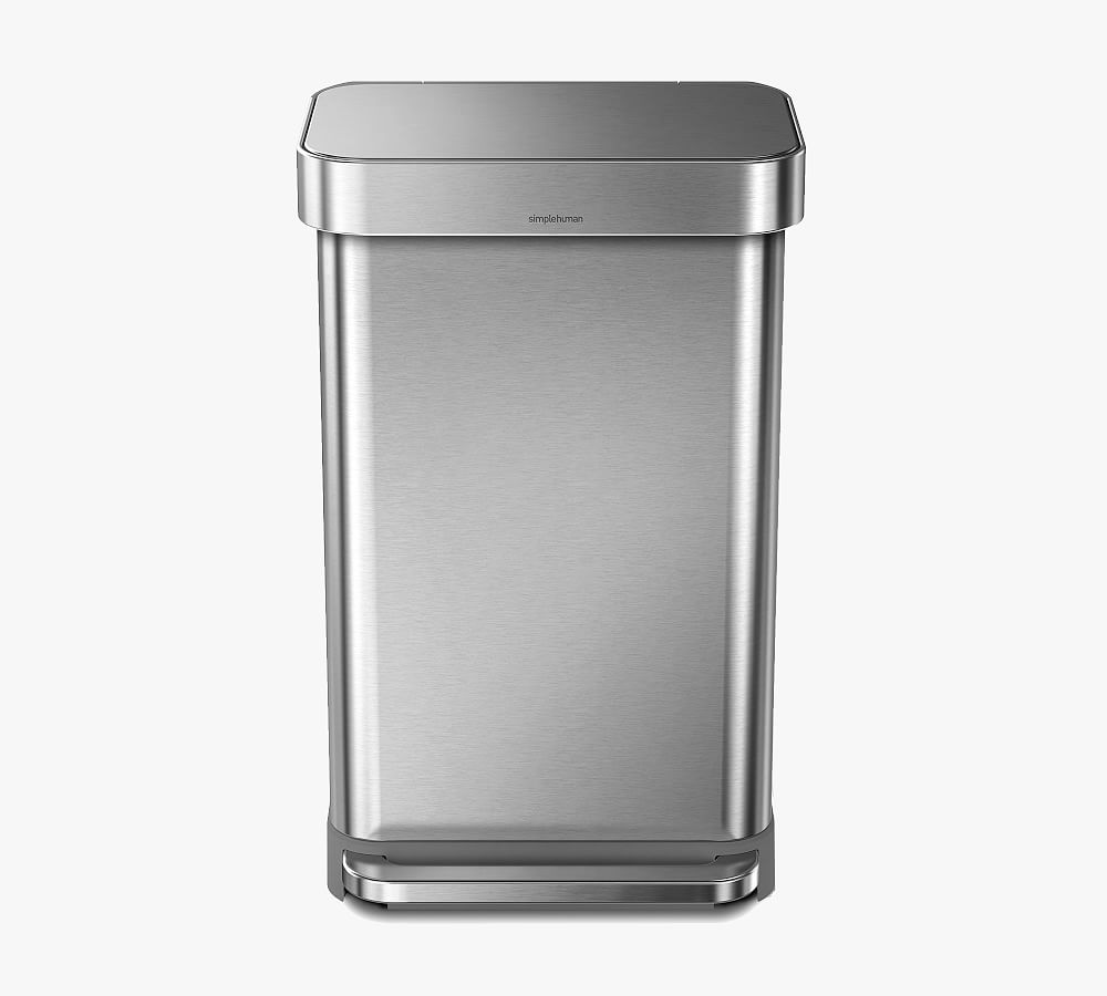 Simplehuman® Step Trash Can - Single Compartment - Single Compartment - Stainless Steel