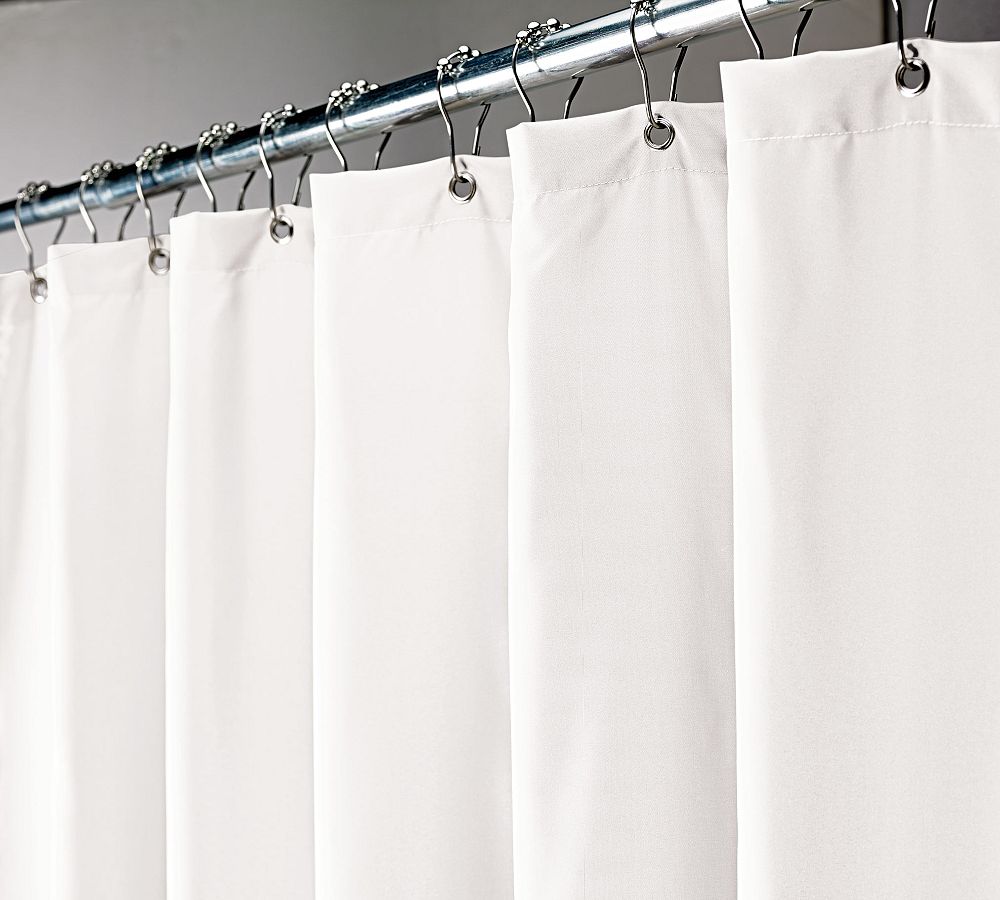 Sofia Waterproof Shower Curtain Liner - White, 72"