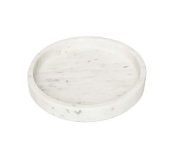 Open Box: Round Marble Tray, 12"W