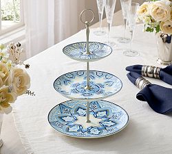 Hanukkah Medallion Stoneware Tiered Stand