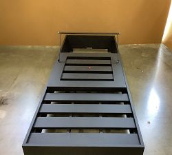 Open Box: Malibu Metal Platform Outdoor Single Chaise Lounge Frame, Individual - Black