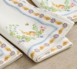 Botanical Bunny Cotton Napkins - Set of 4