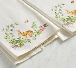 Botanical Bunny Cotton Tea Towels - Set of 2