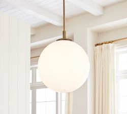 Harlow Milk Glass Round Pendant (16")