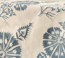 Bloom Embroidered Cotton Table Throw