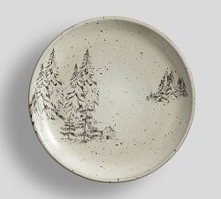 Rustic Forest Stoneware Salad Plates - Set of 4