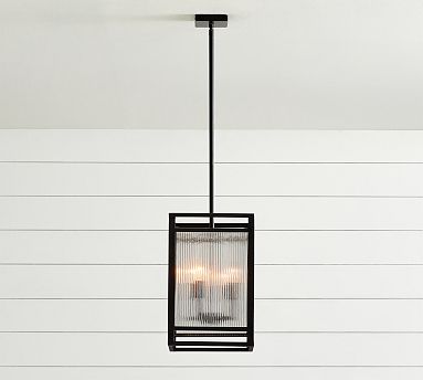 Atherton Outdoor Ribbed Glass Pendant (10