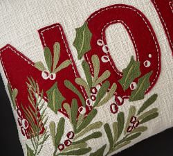 Noel Felt Applique Lumbar Pillow Cover