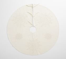 Embellished Velvet Snowflake Tree Skirt