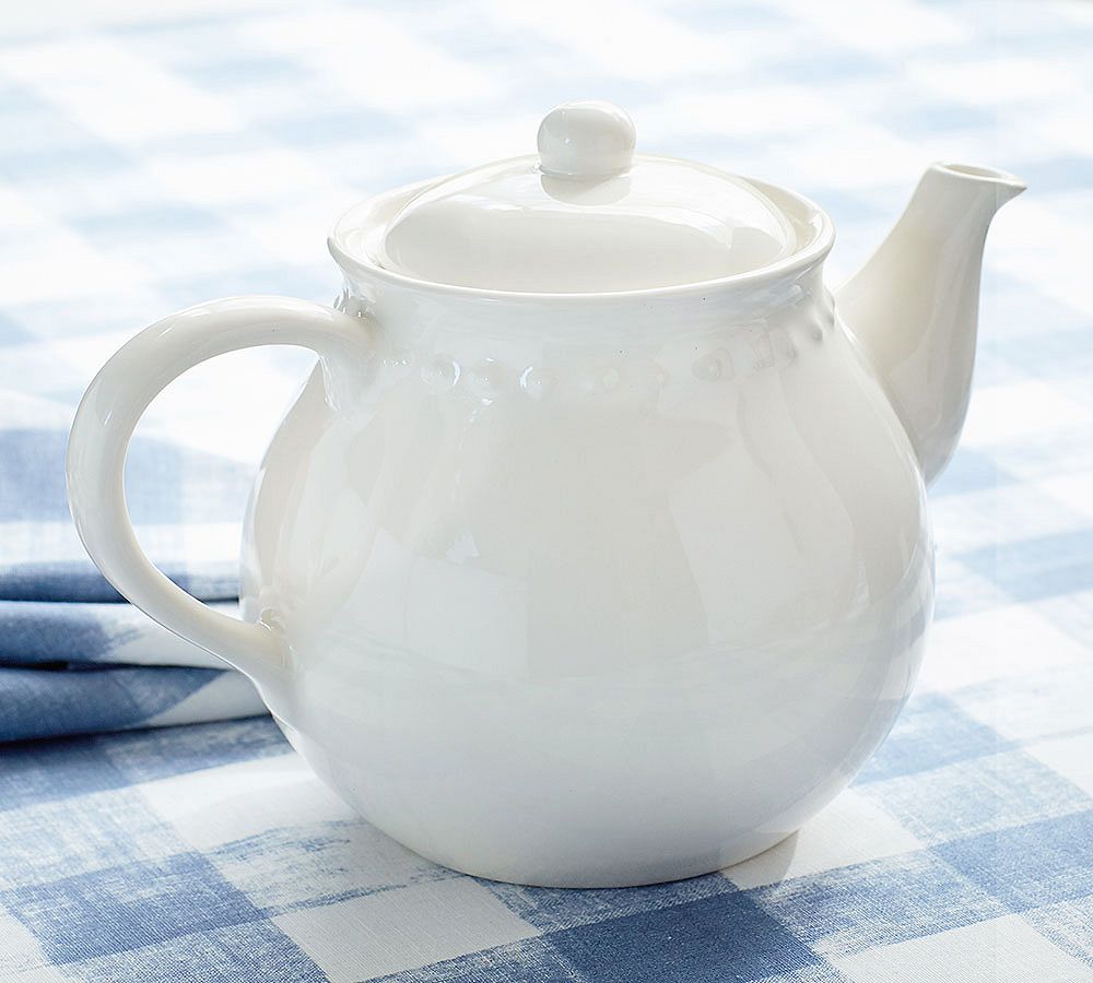 Emma Beaded Stoneware Teapot