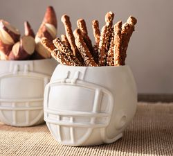 Football Helmet Stoneware Snack Bowl