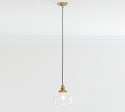 Schoolhouse Glass Cord Pendant (8&quot;-11&quot;)