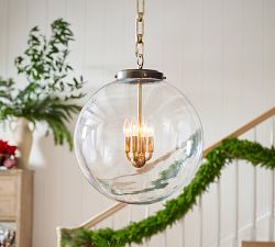 Anthony Recycled Glass Globe Pendant (14"-18")