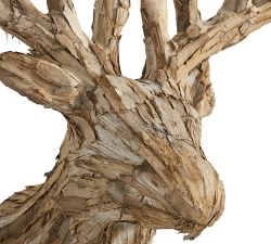 Birch Wood Deer Head Wall Art
