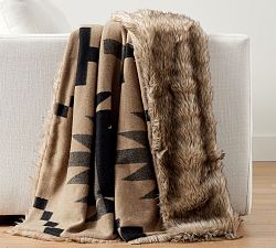 Pendleton Spider Rock Faux Fur Back Throw