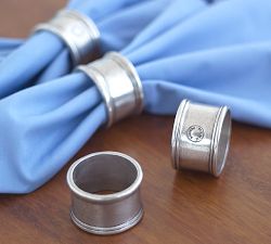 Open Box: Pewter Napkin Rings - Set of 4
