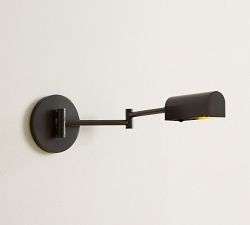 Sherman Metal Swing-Arm Rectangular Sconce (20")
