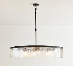 Windham Recycled Glass Tile Round Chandelier (42")
