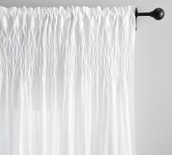 Smocked Organic Sheer Curtain