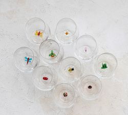 Icon Stemless Wine Glass Set, Set of 10