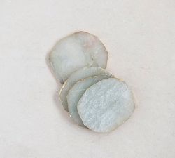 Quartz Coasters with Gold Edge