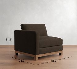 Build Your Own Jake Leather Brindle Wood Base Sectional