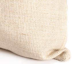 Layna Leather and Linen Block Lumbar Pillow