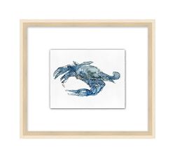 Watercolor Crab Framed Print