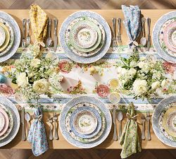 Botanical Bunny Stoneware Charger Plates - Set of 4