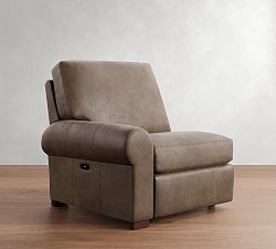 Build Your Own Turner Roll Arm Leather Power Reclining Sectional